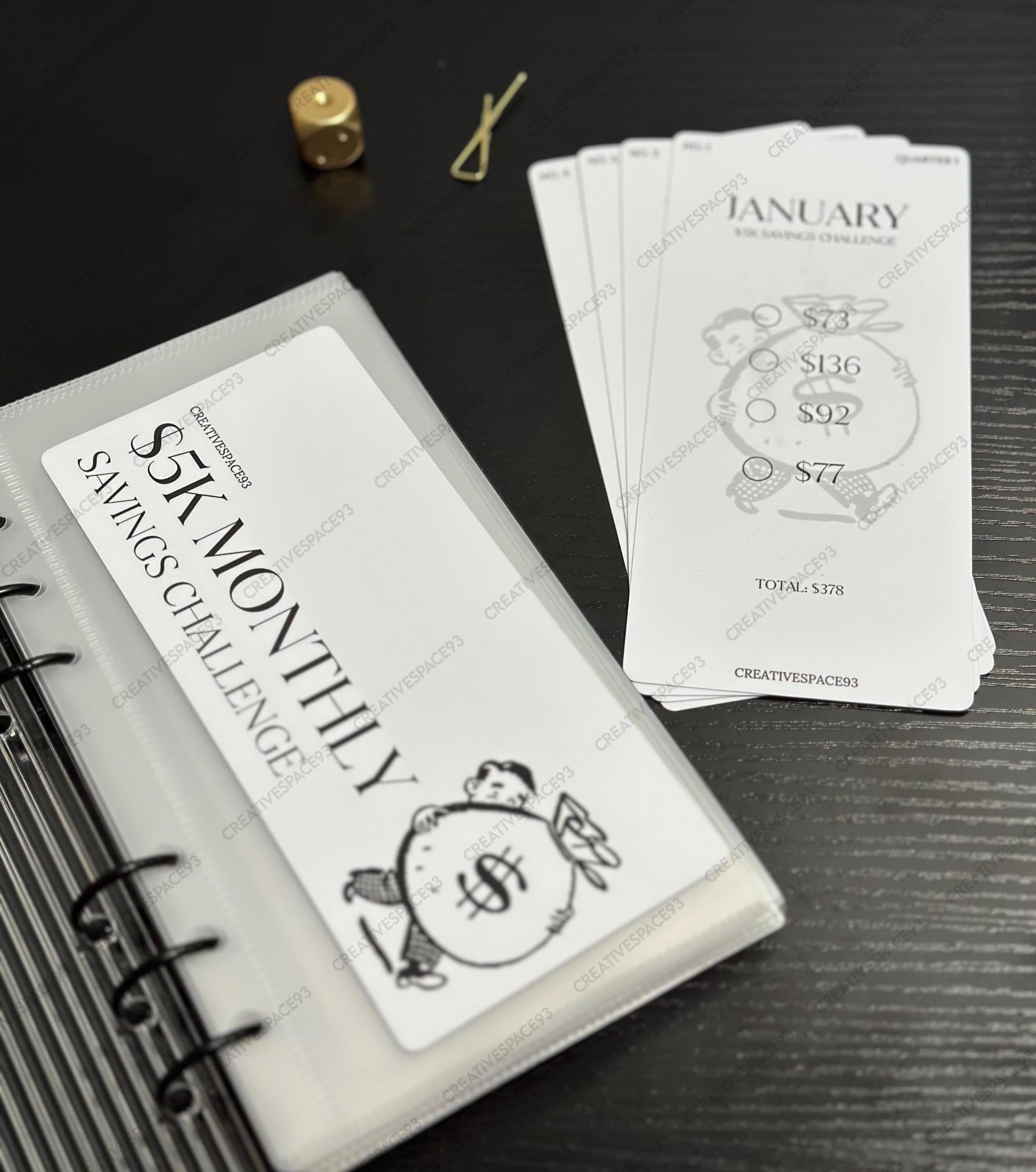 Monthly Yearly Savings Challenge Bundle