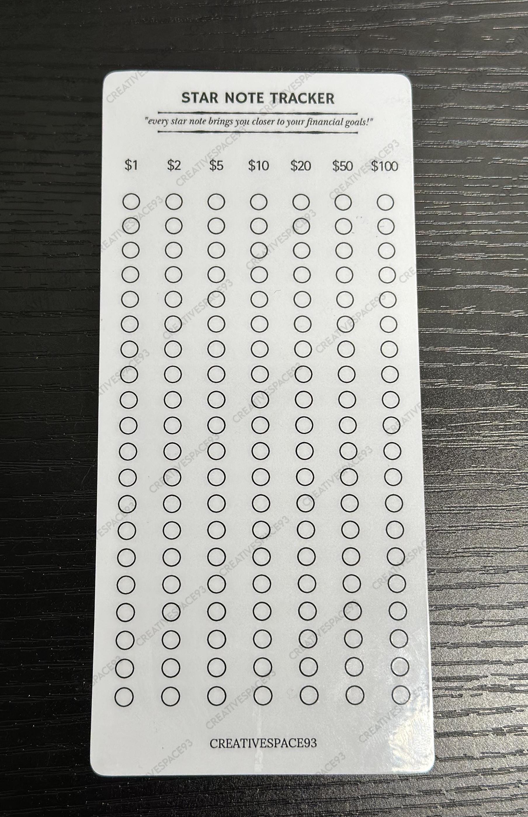 Star Note Savings Tracker