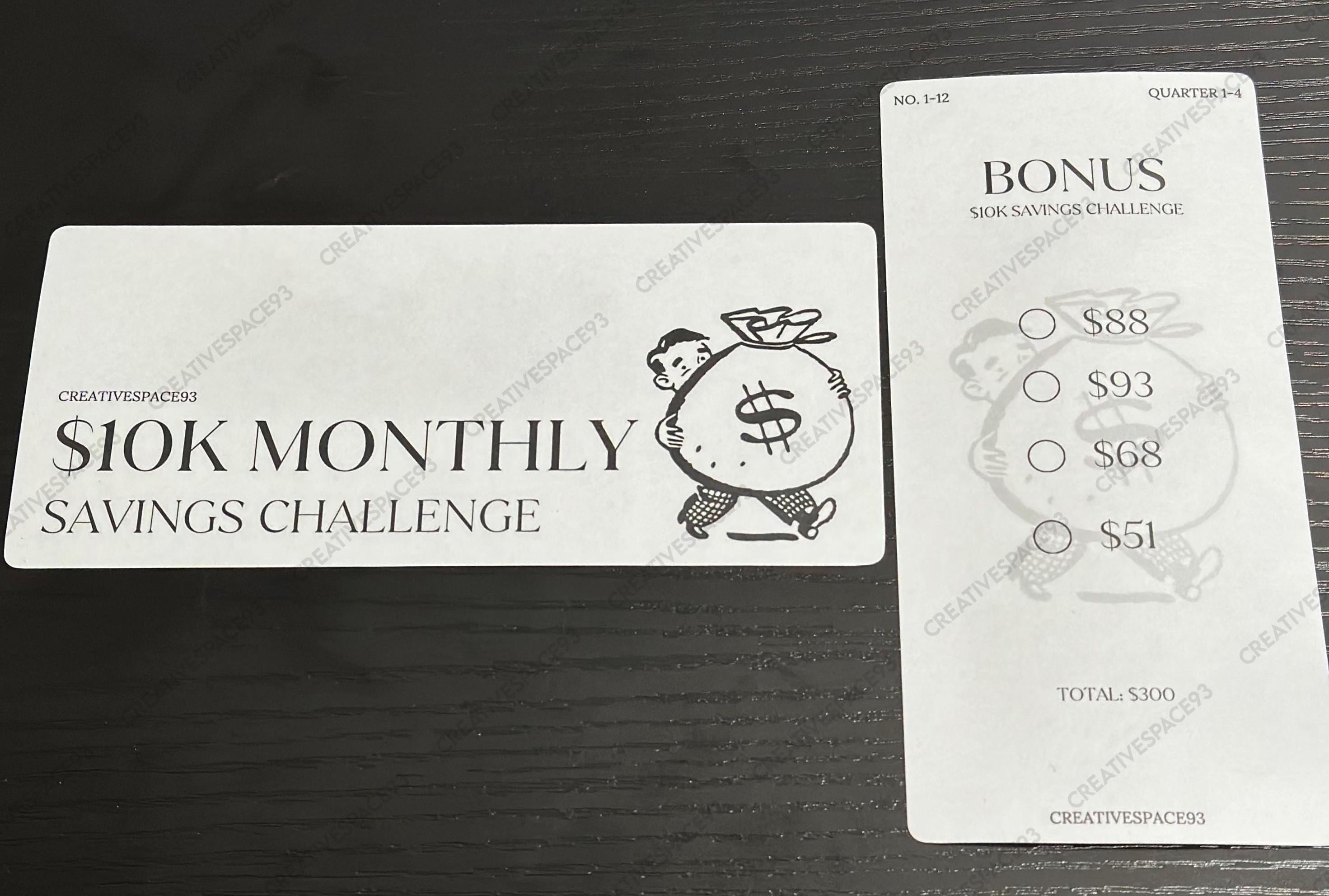 Monthly Yearly Savings Challenge Bundle