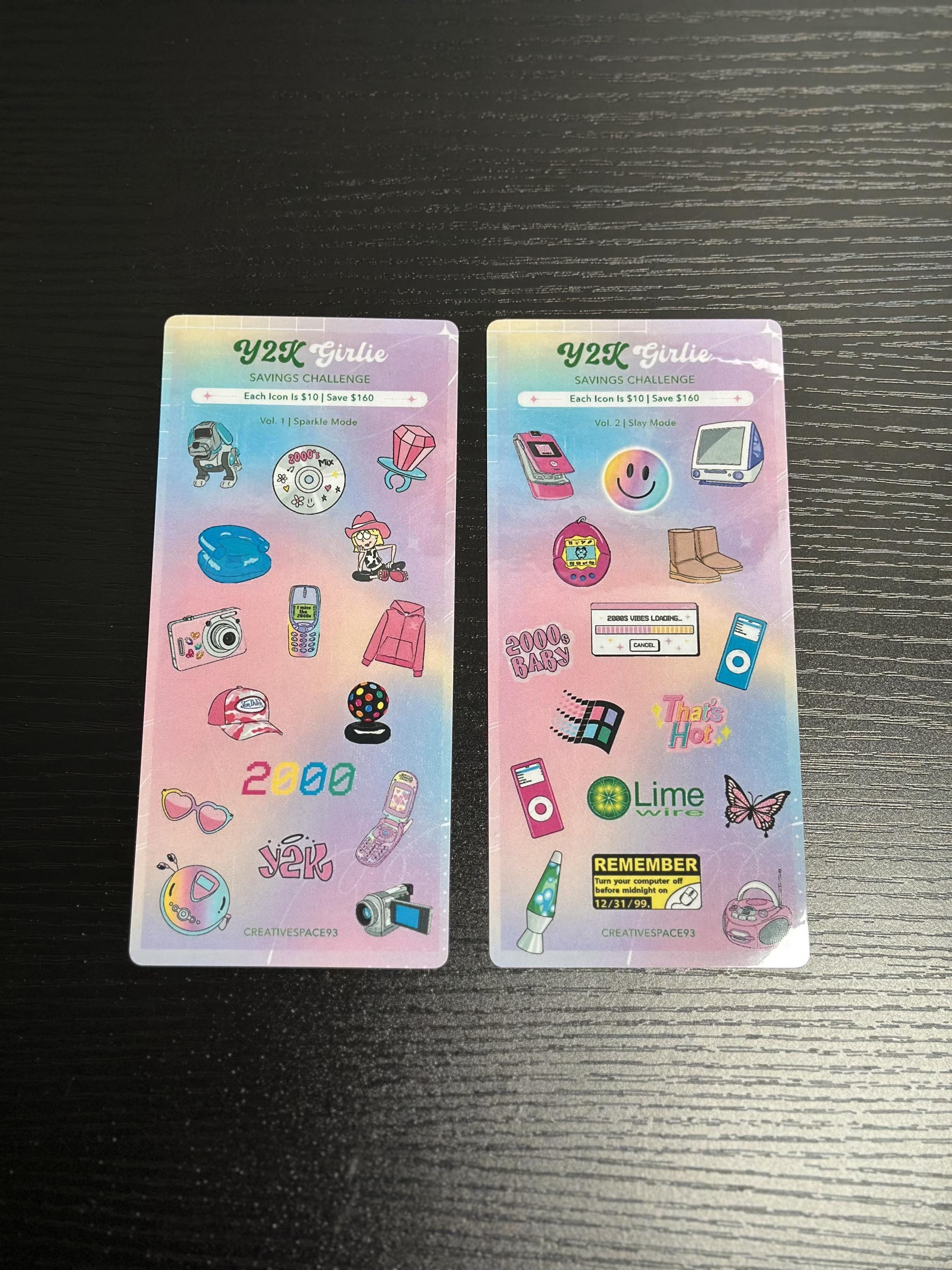 Y2K Girlie Savings Challenge Tracker