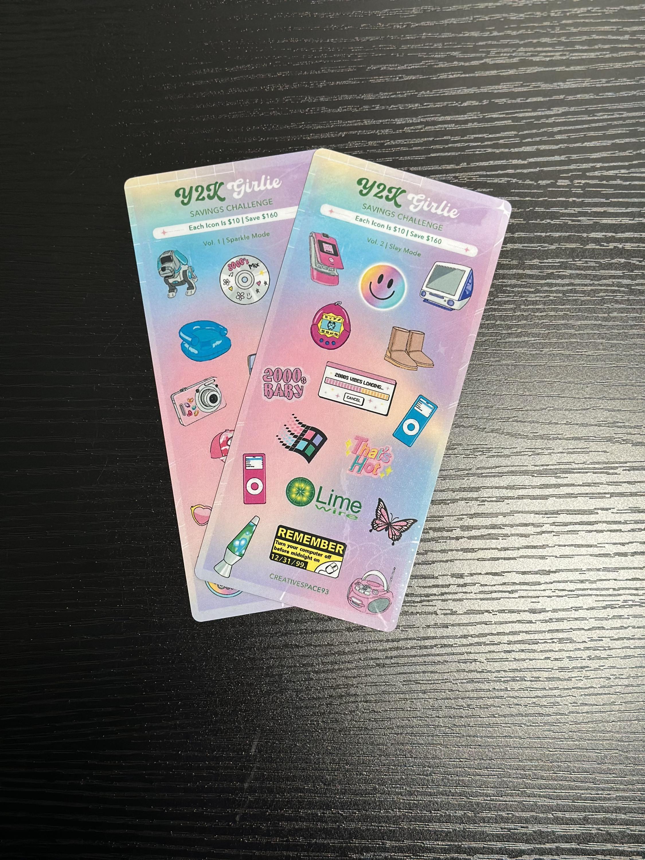 Y2K Girlie Savings Challenge Tracker